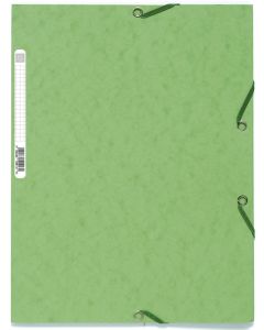 Chemise à élastiques 3 rabats Carte lustrée - Vert tilleul : EXACOMPTA Image