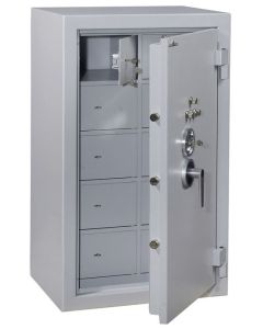 HARTMANN Armoire forte blindée 20 compartiments - Serrure à clé et combinaison - 840 L