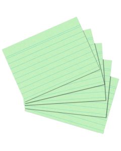 Lot de 100 Fiches Bristol lignées - 105 x 148 mm - Vert : HERLITZ Visuel