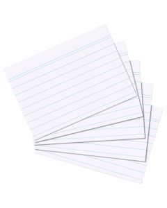 Lot de 100 Fiches Bristol lignées - 148 x 210 mm - Blanc : HERLITZ Image