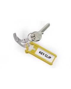 DURABLE  KEY CLIP : Lot de 6 porte-clés - Jaune  1957-04 Ouvert