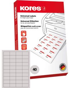 Étiquettes adhésives 52,5 x 29,7 mm : KORES L5229 Lot de 4000