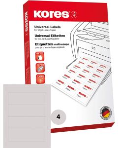 Etiquettes Dos de classeur - 61 x 190 mm - Blanc : KORES Lot de 100 Visuel