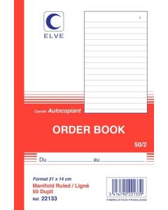 LIGNE TRAVERS : Carnet autocopiant Dupli 22133 - A5 Couverture