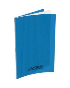 Photo Cahier Séyès / Grands carreaux Bleu - Polypro - 96 pages - 210 x 297 mm CONQUERANT :