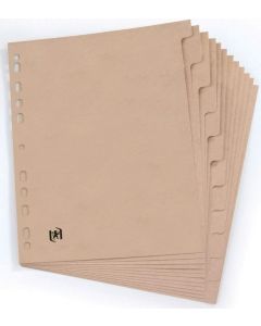 Photo Jeu de 12 intercalaires neutres - 210 x 297 mm - Beige OXFORD Touareg