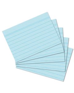 Photo Lot de 100 fiches Bristol lignées - 74 x 105 mm - Bleu HERLITZ 10836237