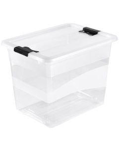 Photo Boite de rangement à couvercle - 24 litres - Transparent KEEEPER Cornelia