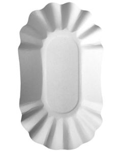Photo Barquette à frites ovale - 105 x 175 x 30 mm PAP STAR Pure