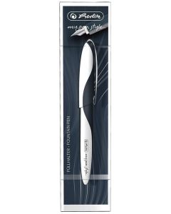 Image Stylo plume My.Pen Style - Ambidextre - Blanc/Noir : HERLITZ Dark Shale 11357241