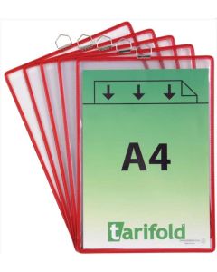 Pochette de protection à suspendre pour document A4 - Rouge TARIFOLD 154503