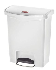 Photo Poubelle à pédale avec couvercle Blanche 30 litres 1883555 RUBBERMAID