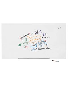 Photo Tableau magnétique en verre - Blanc - 1883 x 1053 mm : NOBO Diamond 1905178