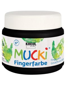 Photo KREUL : Gouache aux doigts  MUCKI - 150 ml - Noir 23112