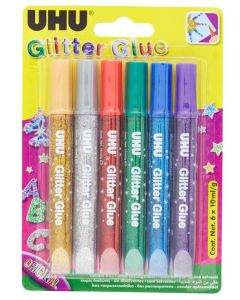 Photo Tube de colle de paillettes - Assortiment UHU Glitter glue