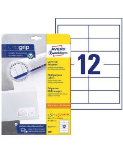 Photo Étiquettes adhésives - 97 x 42,3 mm - Blanc AVERY