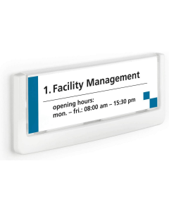 Photo Plaque de porte Blanc Click Sign - 149 x 52,5 mm DURABLE 4860-02