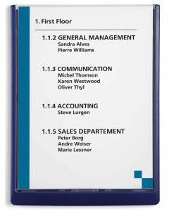 Photo Plaque de porte A4 Bleu  Click Sign DURABLE 4867-07