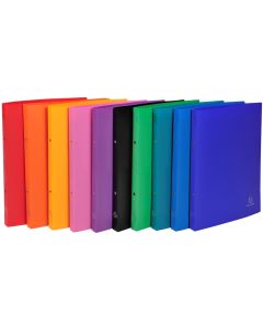 Photo Classeur souple en PP sans étiquette - 2 anneaux de 15 mm - 10 couleurs assorties EXACOMPTA