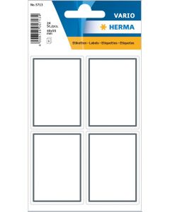 Photo Etiquettes pour livres avec marge - 40 x 55 mm - Gris HERMA