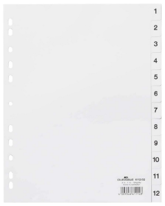 Photo DURABLE : Jeu de 12 intercalaires numériques 6112-02