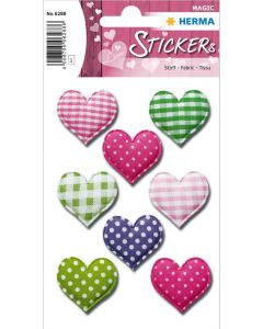 Photo HERMA : Lot de 8 stickers MAGIC - Coeurs - 6288