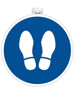 Photo Panneau adhésif - Obligation d'arrêt - 350 mm - Bleu EXACOMPTA