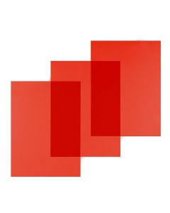 Photo Couvertures pour reliure A4 - PVC 0,20 mm - Rouge transparent PAVO 8009008