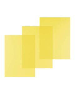Photo Couvertures pour reliure A4 - PVC 0,20 mm - Jaune transparent - PAVO 8009060