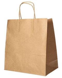 Photo Sac en papier avec anse - 270 x 320 x 170 mm - Brun PAP STAR