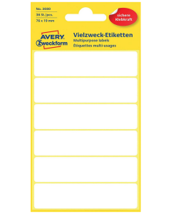Photo Étiquettes autocollantes - 76 x 19 mm - Blanc AVERY 3080