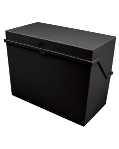 Photo Boîte en plastique pour fiches A6 - 400 fiches - Noir : HELIT H6214695