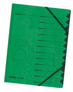 Photo Trieur à élastiques 12 compartiments - Vert : HERLITZ  10843332