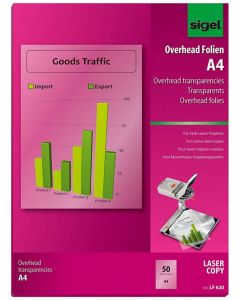 Photo Film transparent pour rétroprojecteurs - A4 SIGEL Lot de 50