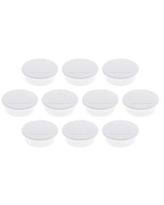 Photo Lot de 10 Aimants ronds - 40 mm - Blanc : MAGNETOPLAN 1662000