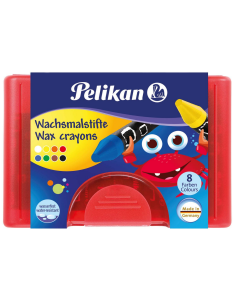 Photo PELIKAN : Lot de crayons de cire épais sans gaine - 665/8