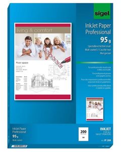 Photo SIGEL IP288  : Lot de 200 papiers photos couchés - A4 - 95 g/m² 