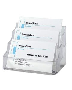 Photo SIGEL : Porte-cartes en plastique - 3 compartiments