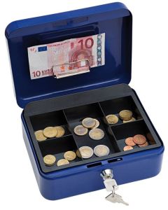 Photo WEDO : Caissette à monnaie avec clip - Bleu - 200 x 160 mm