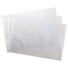 Lot de 10 Pochettes transparentes perforées - A3 à l'italienne : OXFORD Photo