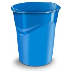 Corbeille à papier Gloss - 14 litres Bleu : CEP Visuel