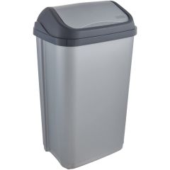 Poubelle avec couvercle - 50 litres - Argent/Anthracite: KEEEPER Swantje Image