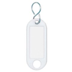 Lot de 10 Porte-clés - Blanc - Crochet en S WEDO