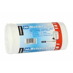 Photo Lot de 30 sacs poubelle - 18 litres - Blanc PAPSTAR-image