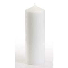 Bougie cylindrique - Blanc 70 mm : PAP STAR photo