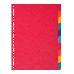 Jeu de 10 Intercalaires A4 en carte lustrée - Assortiment EXACOMPTA