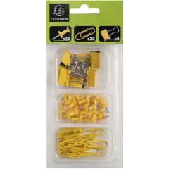 Kit d'attaches - 58 pièces - Jaune : EXACOMPTA Iderama image