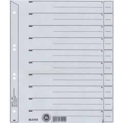 Photo Lot de 100 Intercalaires en carton A4 - 240 x 300 mm - Gris : LEITZ - 1654-00-85