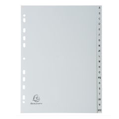 EXACOMPTA : Jeu de 20 intercalaires alphabétiques en pp - 225 x 297 mm