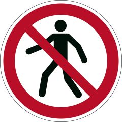 Interdit aux Piétons : Marquage adhésif de sécurité DURABLE Visuel